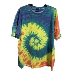 Vtg 90s Single Stitch Tie Dye Short Sleeve T-Shirt Size XL Made in USA